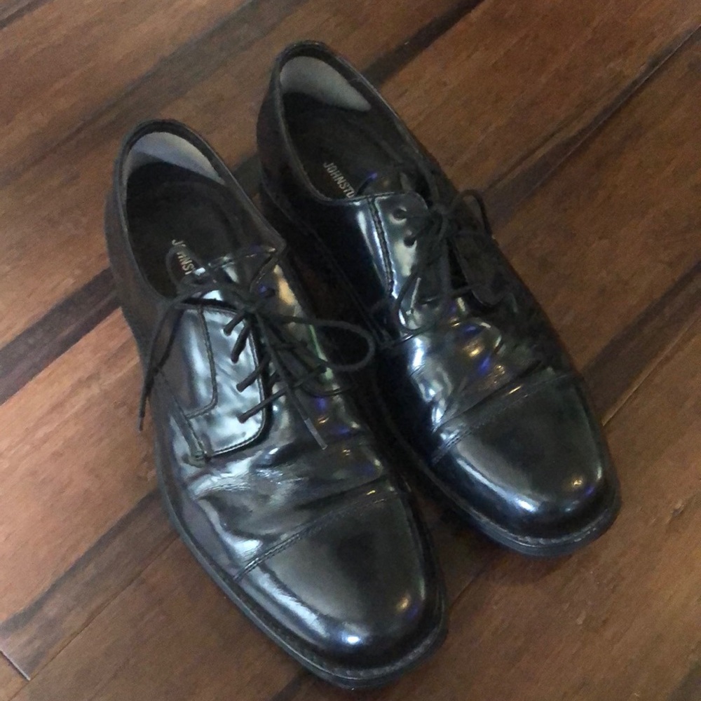 Johnston & Murphy Black Atchison Tabor Cap Toe 9.5 M
